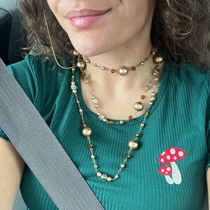 Elegant Gold Beaded Necklace or Bracelet